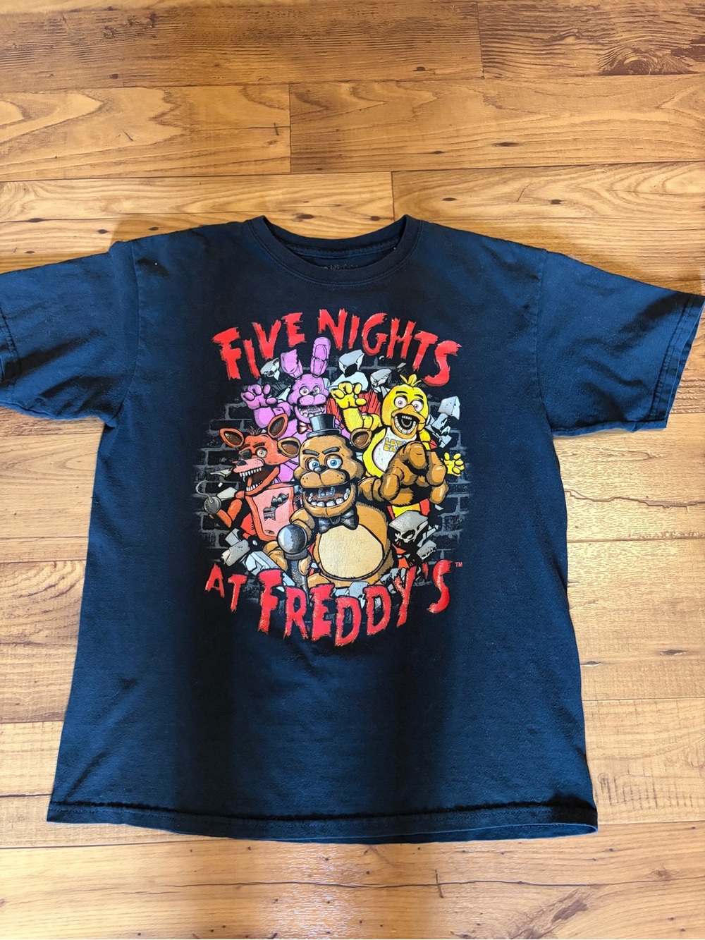 Five Nights at Freddy's Kids Black Graphic Tee Size 14-16
